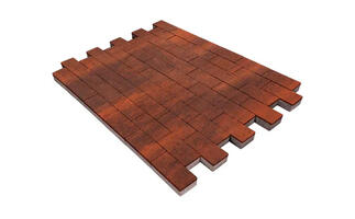  Тротуарная плитка Steinrus Прямоугольник Лайн 200х100х40 мм ColorMix ST Брик: внешний вид